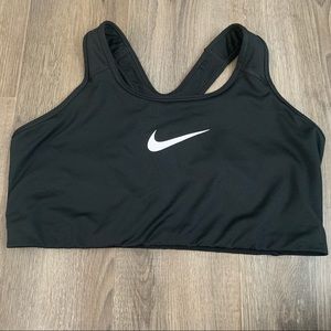 Nike Womens Plus Unlined Sports Bra Size 1X Black